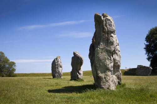 The standing stones around the quaint village of Avebury