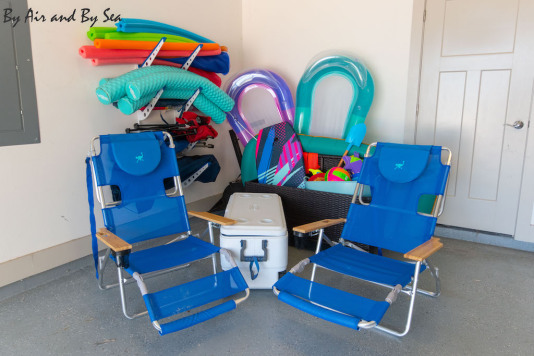 8 premium reclinable beach chairs provided 