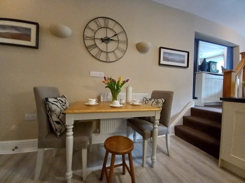 Dining table in the kitchen at Ironbridge View Townhouse