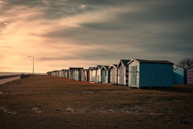 beach huts on Dovercourt beach