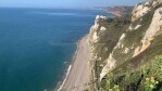 View from the top of the cliffs towards Sidmouth