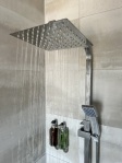Large rainfall shower with complimentary Cole & Lewis toiletries.
