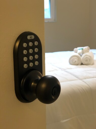Keypad Entry to your bedroom for easy access and security.