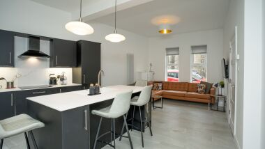 modern open plan living space