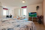 Sofa, bed, tv