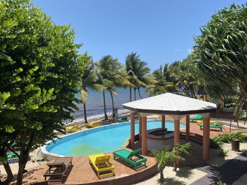 Pool view from second floor