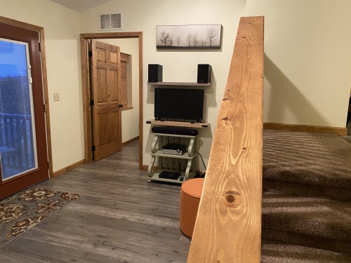 Sitting area, access to private bedroom and small back porch