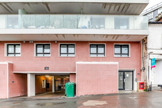 Front door into the building