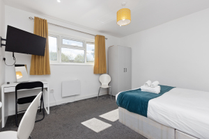 First flat full bedroom