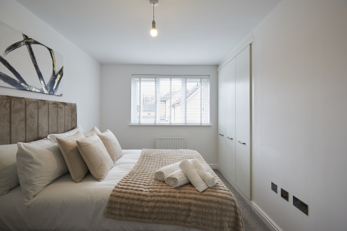 Soft linens and comfortable bedding for maximum relaxation.