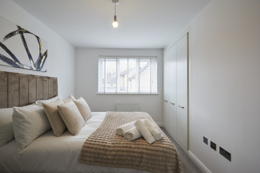 Soft linens and comfortable bedding for maximum relaxation.
