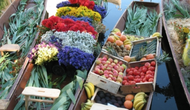 Le marché flottant de l'Isle