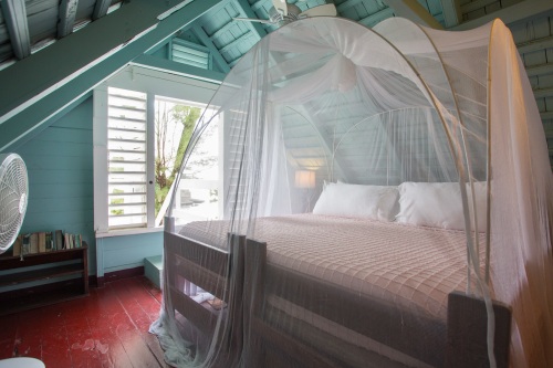 Upstairs bedroom with king size bed