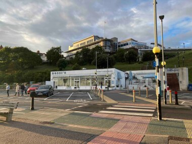 Cliffs Pavillion Theatre and Rossies cafe just 5-10 mins walk, near the best little Sandy beach in area