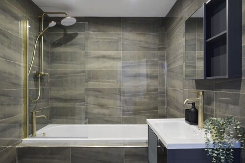 Clean and modern bathroom designed for comfort and convenience.