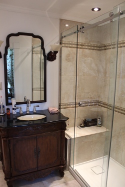 Vanity and shower