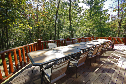 Main Deck Tables, rear of lodge