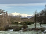 View of a snowy Mount Snowdon