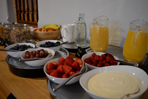 Buffet Breakfast with fresh fruit juices and yoghurt