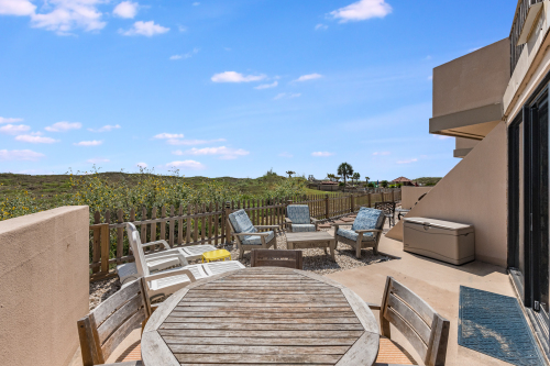 Patio (end unit, so there are no people walking by