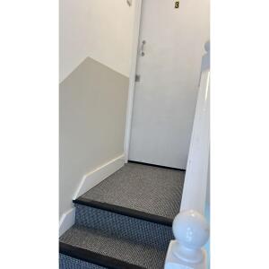 This photo represents the interior of the communal building stair