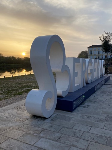 Bergerac - Coucher de soleil sur la Dordogne