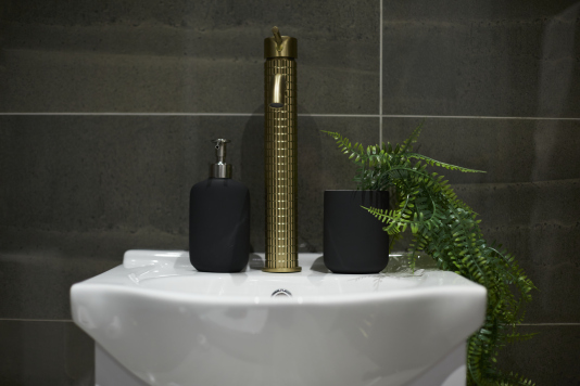 Clean and modern bathroom designed for comfort and convenience.