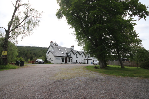 Exterior view turning in from A835