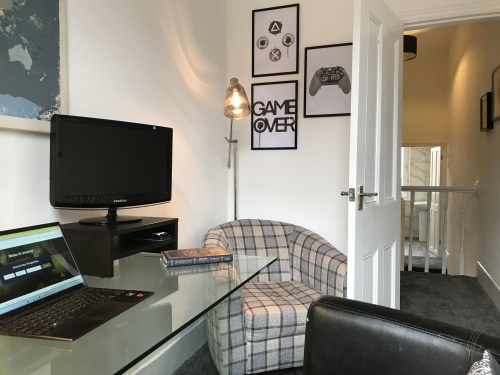A great space to catch up on emails, read a book or use your gaming device