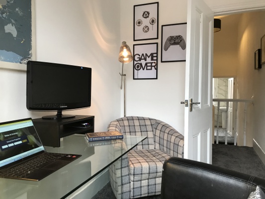 A great space to catch up on emails, read a book or use your gaming device