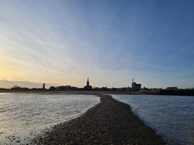the Stone Pier which separates Harwich Port from Dovercourt beach