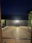 Patio area at night time