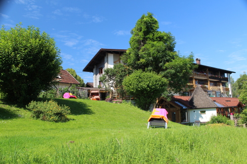Liegewiese mit Saunaturm 