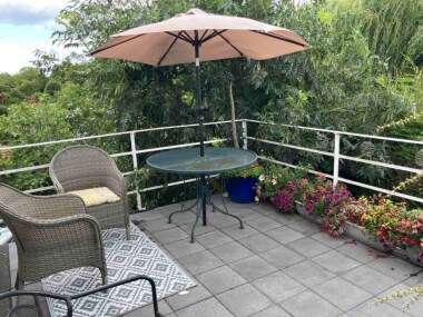 Private South facing Balcony in august, not over looked. 