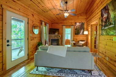 Living room with tons of natural light