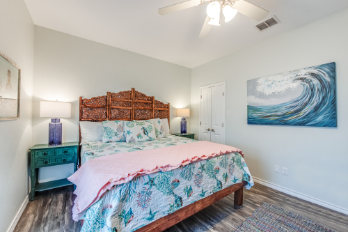 2nd Floor King BR has plush memory foam mattress 