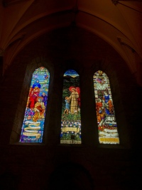 Stain glass windows at Dornoch Cathedral 