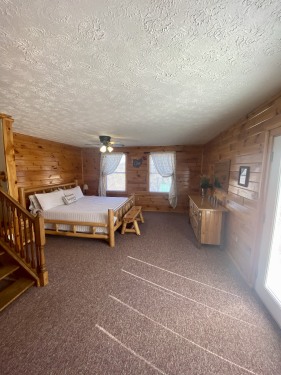Main Cabin Upstairs Private Master King Bedroom