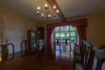 Dining room Table and view to garden