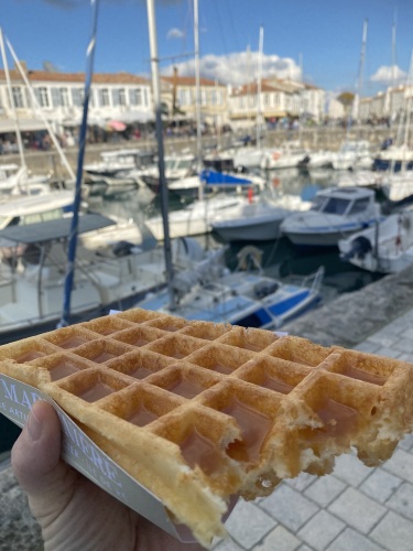 Traditionnelle gaufre sur le port