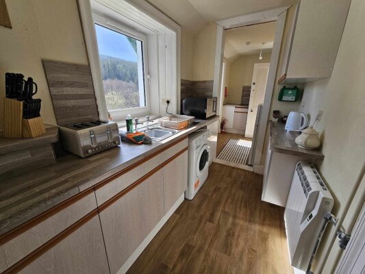 kitchen with view from window