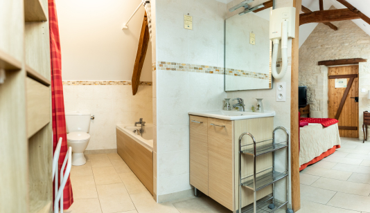 Salle de bain et wc n°2 (Appartement mansardé 2ème étage)