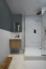 Modern shower with reliable hot water