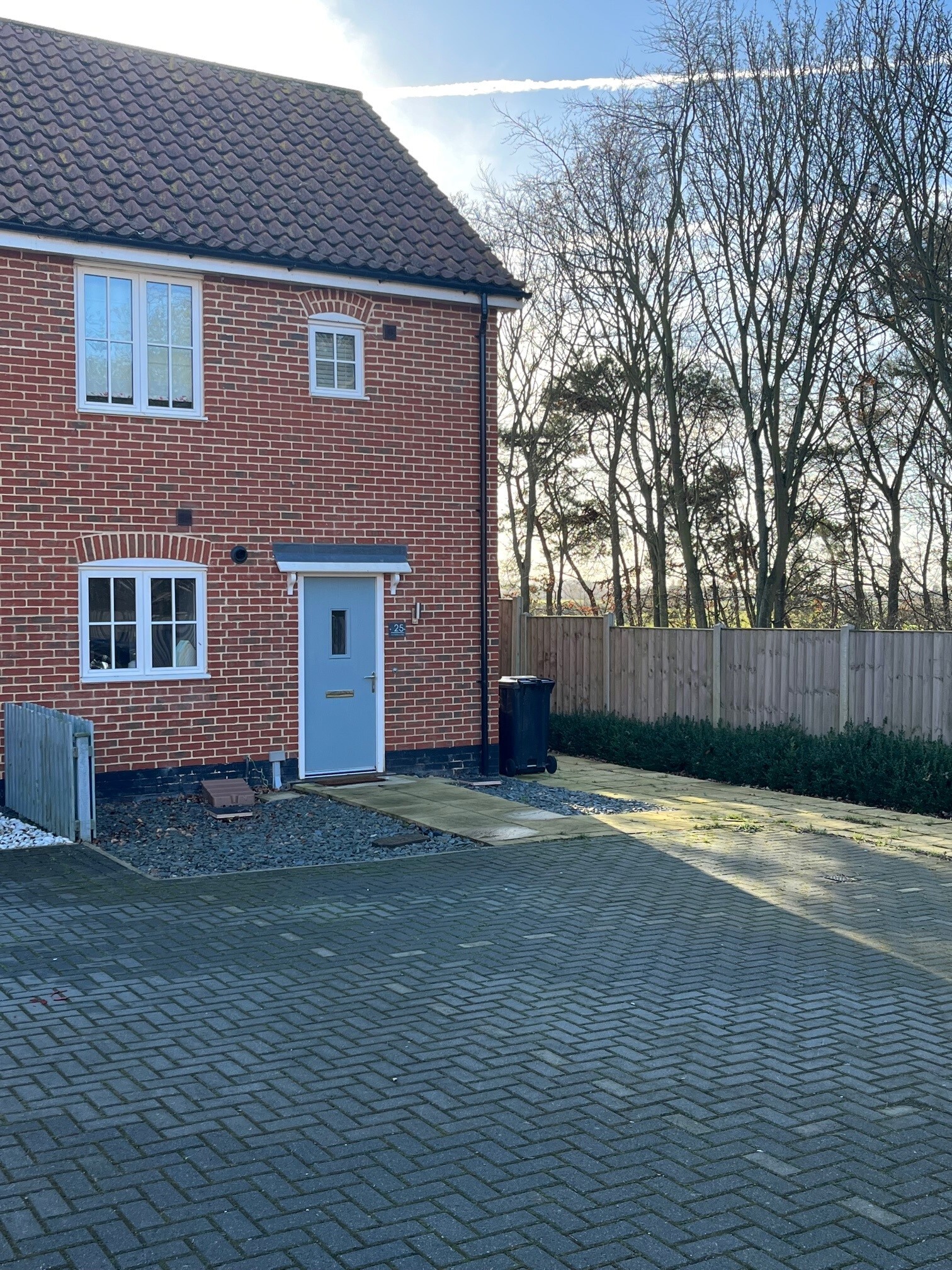 House front and parking