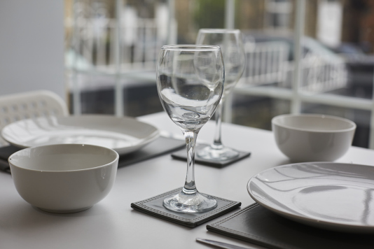 Comfortable studio offering a dining setup