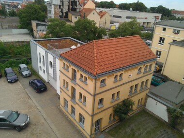 Luftaufnahme von der Ferienwohnung