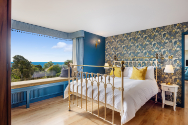 Bedroom 1 with sea views
