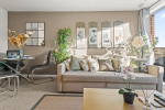 Spacious open-plan living room with direct access to the balcony for relaxing views and outdoor enjoyment