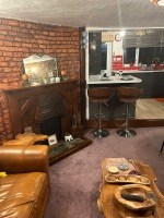 Fireplace and Breakfast Bar