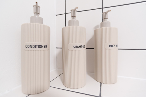 Complimentary shampoo, conditioner and body wash provided for your stay.